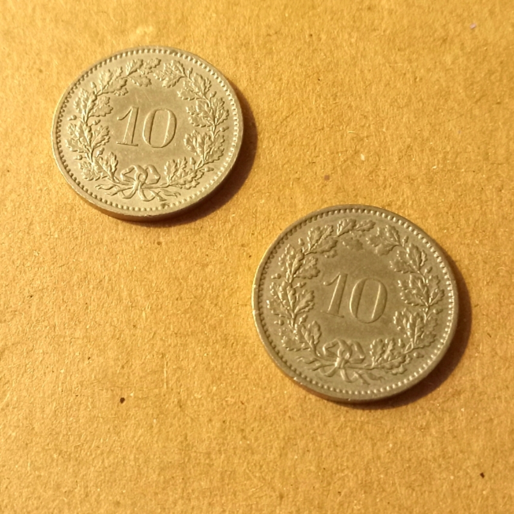 Switzerland 10 Rappen Coin Set